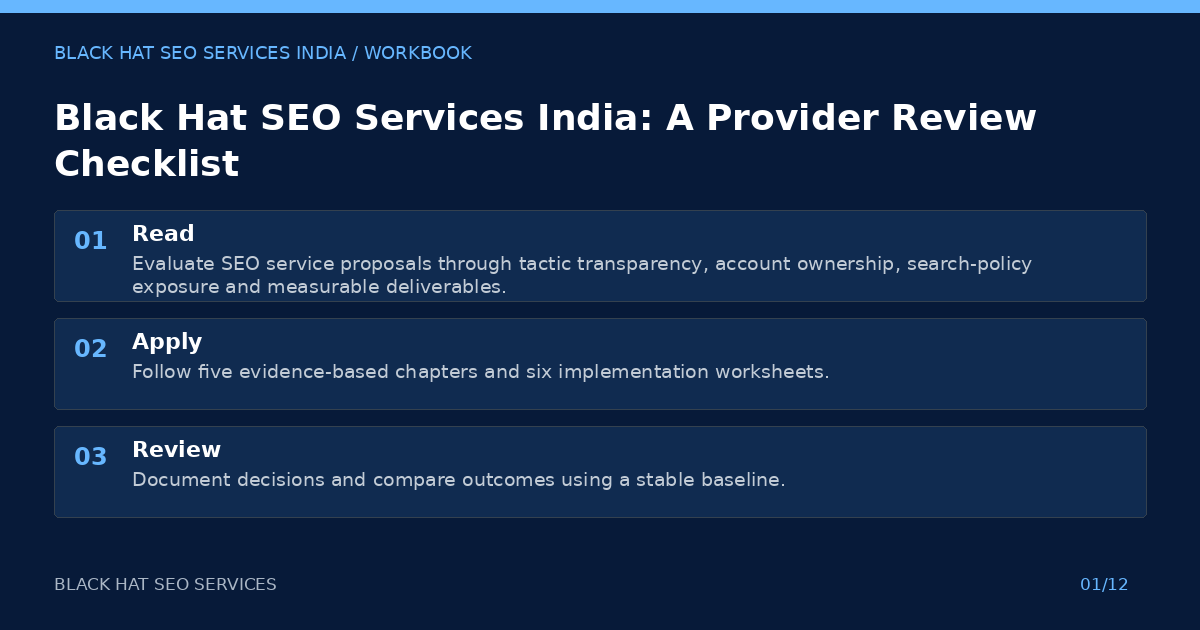 Black Hat SEO Services India: A Provider Review Checklist